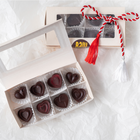 Cutie Mărțișor cu Ciocolată Bio Fistic, Pecan, Goji si Migdale