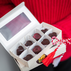 Cutie Mărțișor cu Ciocolată Bio Fistic, Pecan, Goji si Migdale