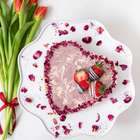 Tort inimă cu căpșune și cremă de vanilie