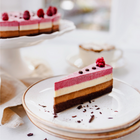 Trio Mousse ciocolata, vanilie, zmeura