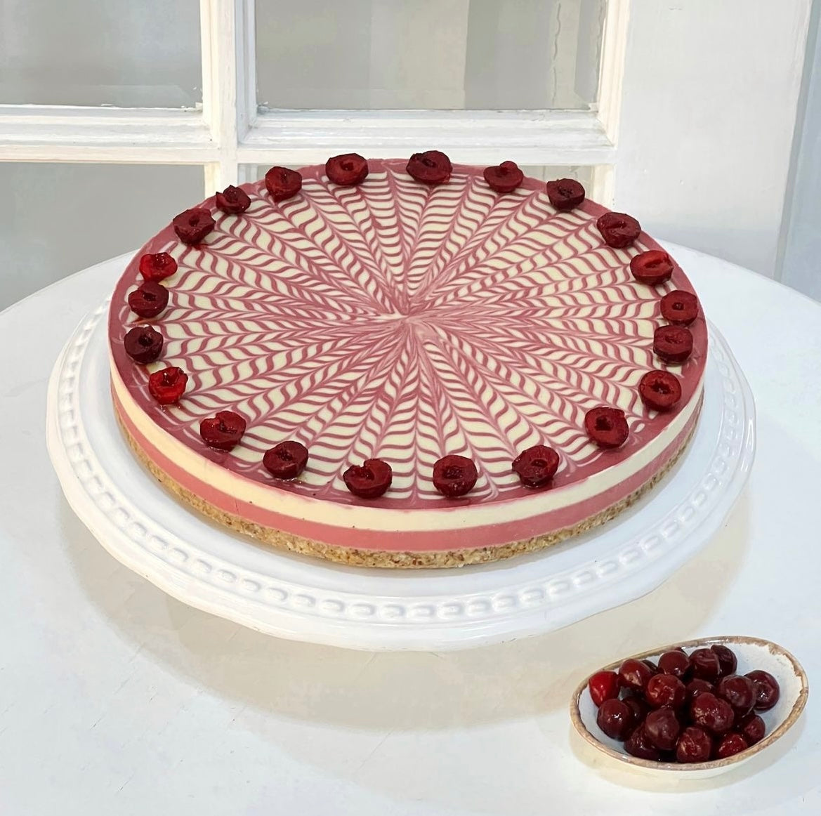 Cheesecake cu visine si cirese