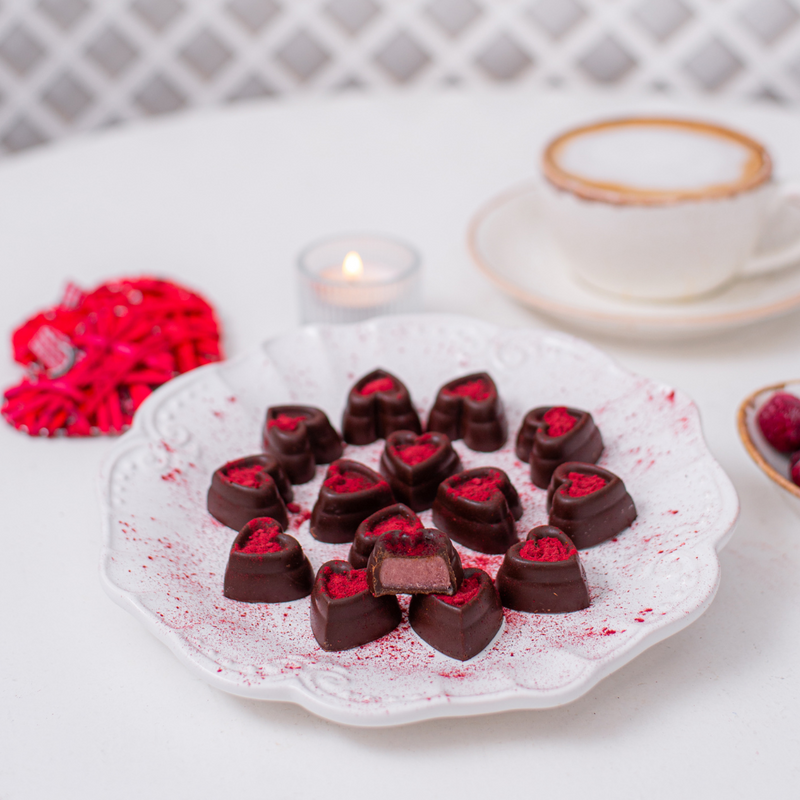 Ciocolata Bio cu Crema de Căpșune - Love Collection
